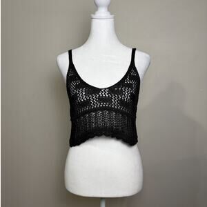 Crochet Crop Tank Top - Size S